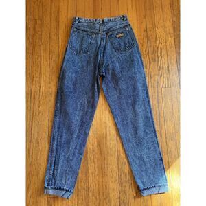 Vintage PS Gitano Jeans Womens 14 Long Blue High Waisted Tapered Acid Wash 90s